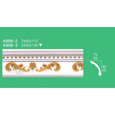 lively 3D interior decoration golden gypsum cornices